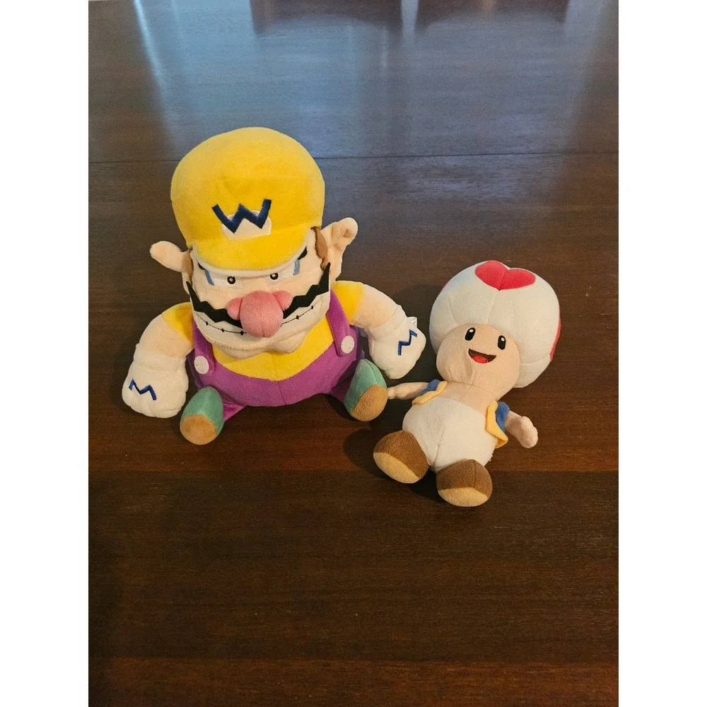Nintendo Plush Toy Set Kids Multi Wario and Toad Super Mario Bros Figures